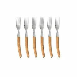 Coffret Hêtre 6 Fourchettes à Steak Le Thiers® Manche Bois