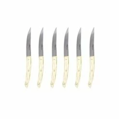 Coffret Hêtre 6 Couteaux à Steak Le Thiers® Manche Nacrine
