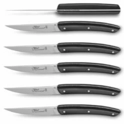 LA GRANDE COUTELLERIE Soldes 28 Coffret 6 Couteaux à Steak Le Thiers® Shadow Par Thomas Bastide