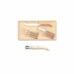 Coffret 7 Pièces Fromage Laguiole Mitre Inox Manche Nacrine Ivoirine