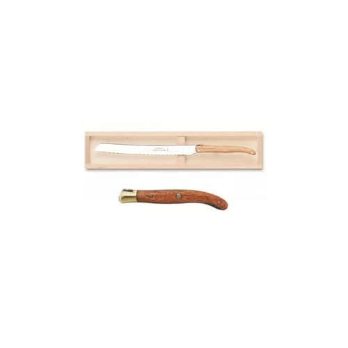 Coffret Hêtre Couteau à Pain Laguiole Mitre Laiton 4 Coffret Hêtre Couteau à Pain Laguiole Mitre Laiton – Image 2