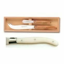 Coffret Couteau Fromage + Tartineur Laguiole Mitre Inox
