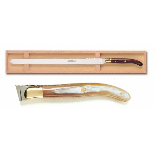 Coffret Couteau Saumon Laguiole Mitre Laiton 3 Coffret Couteau Saumon Laguiole Mitre Laiton