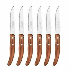 Coffret Hêtre 6 Couteaux Berlingot Manche Bois