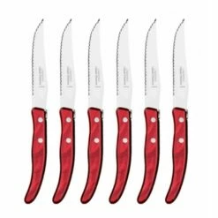 Coffret Hêtre 6 Couteaux Berlingot Manche Nacrine Unie