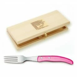 Coffret Hêtre 6 Fourchettes Berlingot Manche Nacrine Unie
