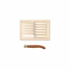 Coffret Hêtre 6 Couteaux à Dessert Laguiole Mitre Laiton 5 Coffret Hêtre 6 Couteaux à Dessert Laguiole Mitre Laiton -LA GRANDE COUTELLERIE Soldes coffret hetre 6 couteaux dessert super laguiole mitre laiton 1