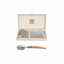 Coffret Hêtre 6 Cuillère à Café Le Thiers® Manche Bois D'olivier