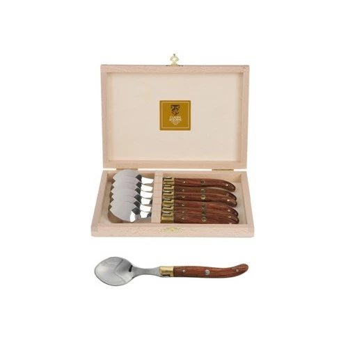 Coffret Hêtre 6 Cuillères à Café Laguiole Mitre Laiton 3 Coffret Hêtre 6 Cuillères à Café Laguiole Mitre Laiton