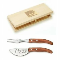 Coffret Hêtre Service à Pizza Berlingot Manche Bois