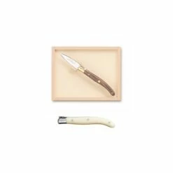 Coffret Lancette à Huître Laguiole Mitre Inox Manche Nacrine Ivoirine