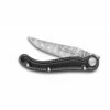 Couteau De Poche Baroudeur Laguiole Lame Damas Manche Cuir -LA GRANDE COUTELLERIE Soldes couteau de poche baroudeur damas